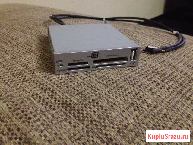 Кардридер внутренний 3.5 серебристый USB 2.0 Чебоксары - изображение 1