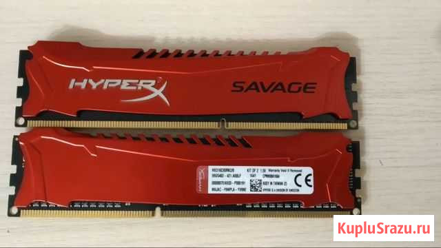 Оперативная память DDR3 Kingston HyperX Savage 8Gb Мытищи - изображение 1