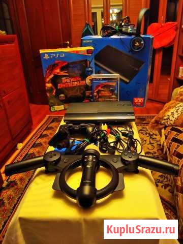 Ps3 super slim 500gb большой набор Ногинск - изображение 1