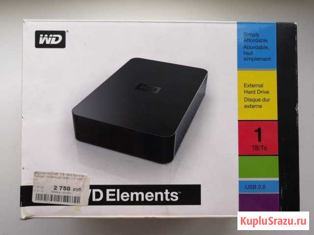 3.5 Внешний HDD WD Elements Desktop 1T Астрахань - изображение 1