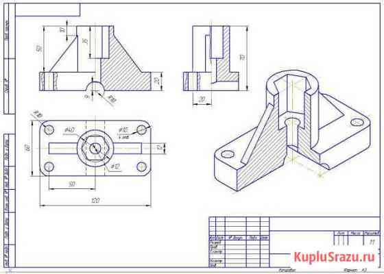 Разработка чертежей в AutoCad любой сложности Челябинск