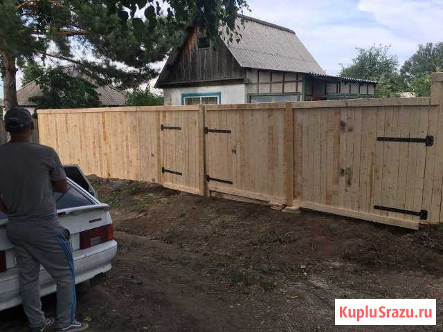 Забор деревянный,огородим участок Абакан - изображение 1