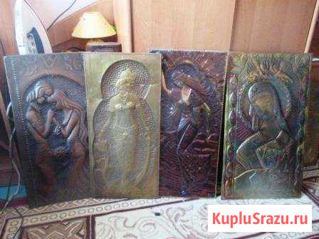 Чеканки медные латунные СССР Коллекция Воркута - изображение 1