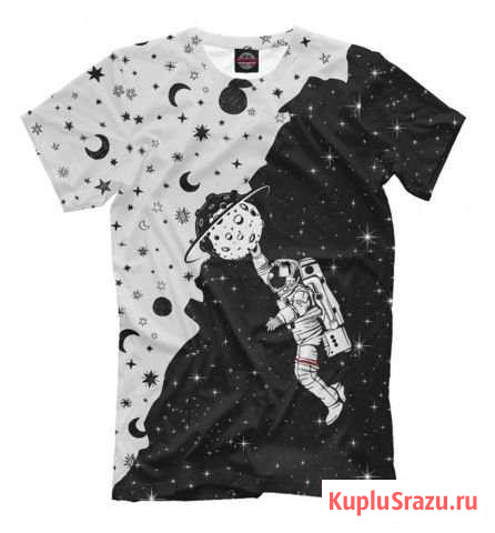 Футболка black AND white astronaut Кодинск - изображение 1