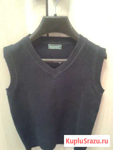 Жилет школьный синий для мальчика р. 117-125 Москва - изображение 1