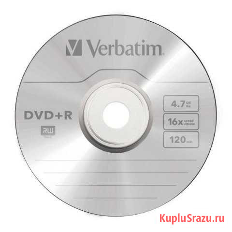 DVD+R Verbatim 4.7Gb 16х 20шт. Cake Box Москва - изображение 1