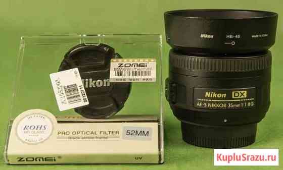 Объектив Nikon 35mm f/1.8G AF-S DX Nikkor Аксай