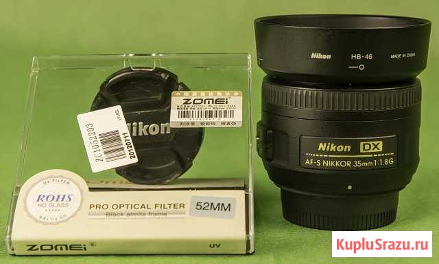 Объектив Nikon 35mm f/1.8G AF-S DX Nikkor Аксай - изображение 1