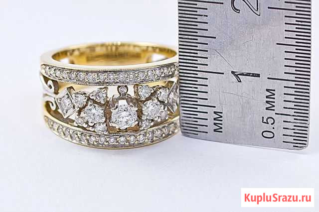 Кольцо 585 пробы 8,03 гр. с бриллиантом Прибельский - изображение 1
