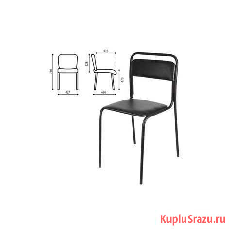 Стул на металлическом каркасе, кожзаменитель Иркутск - изображение 1