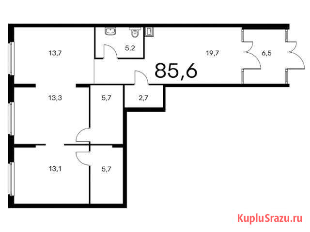 Продам помещение свободного назначения, 85.60 кв.м. Калуга - изображение 1