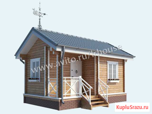 Садовый дом 5х4 с перегородкой и верандой под ключ Ковров - изображение 1