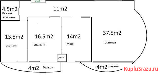 3-к квартира, 105 кв.м., 25/27 эт. Теберда - изображение 1