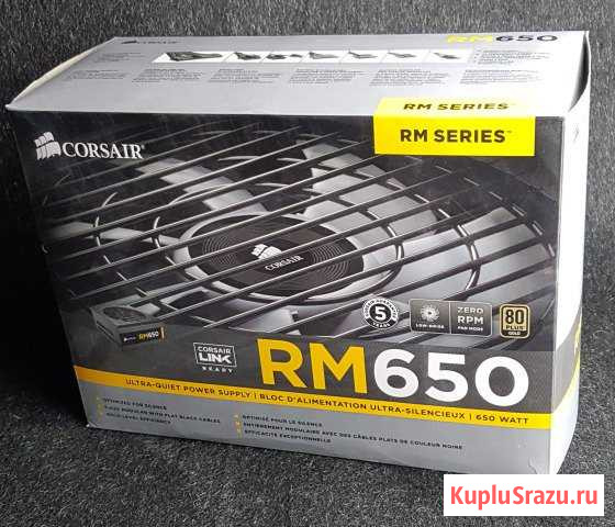 Бесшумный блок питания ATX 650W Corsair RM650 Gold Вологда - изображение 1
