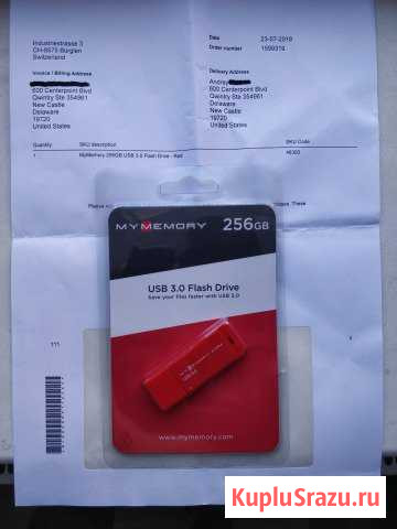 Новая USB 3.0 256gb Флешка. Размер реальный Воронеж - изображение 1