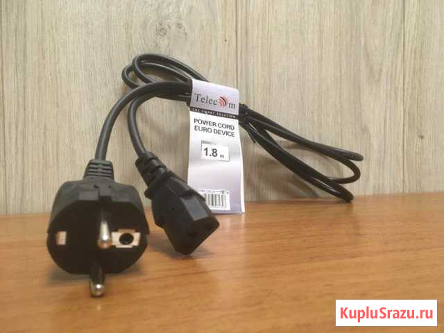 Кабель питания 3-pin пк 220V 1.8м Telecom TP021-IE Кострома - изображение 1