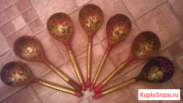 Ложки хохлома 7шт Северск - изображение 1