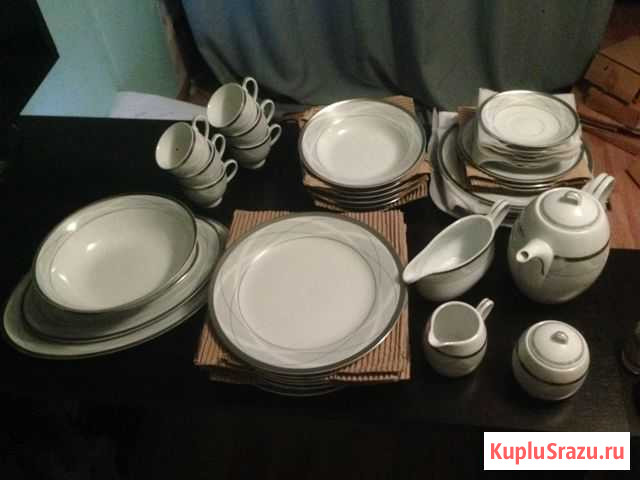 Обеденный сервиз yoko hissan platinum (Япония) Солнечногорск - изображение 1