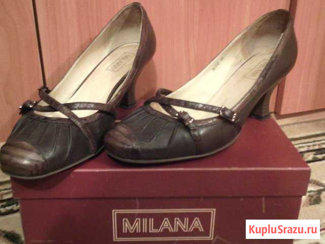 Туфли milana из натуральной кожи Сланцы - изображение 1
