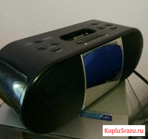 Магнитола Sanyo dmp-8,радио,часы,док станция для i Петропавловск-Камчатский - изображение 1