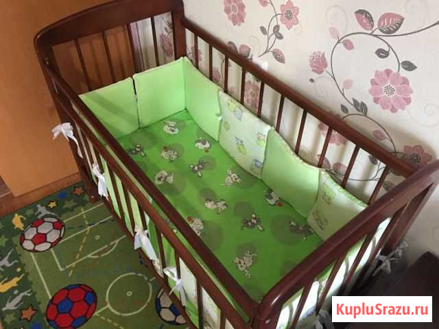 Кроватка - маятник + матрац Пермь - изображение 1