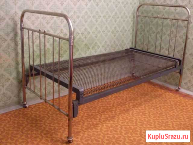 Кровать железная с панцирной сеткой Воткинск - изображение 1