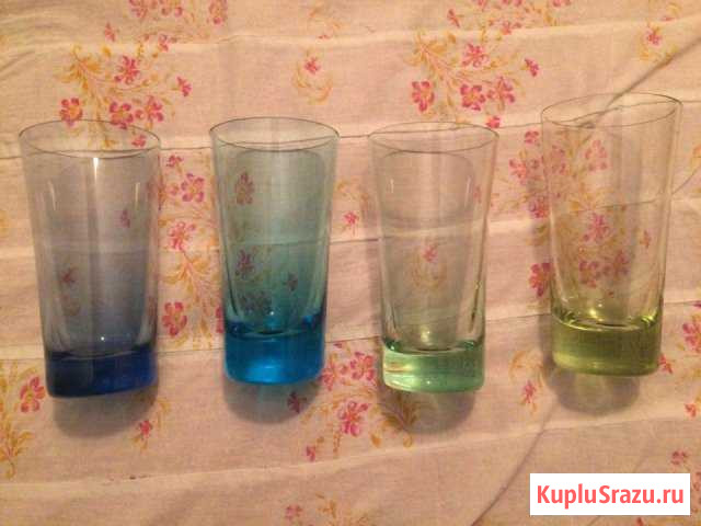 Эффектные стаканы из цветного стекла стаканы Бугульма - изображение 1