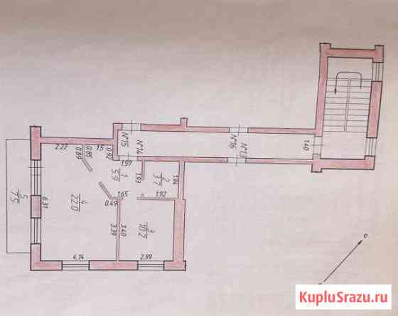 1-к квартира, 41.8 кв.м., 4/4 эт. Калуга