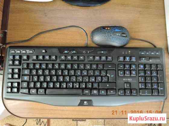 Клавиатура игровая с подсветкой Logitech G110+мышь Губкин