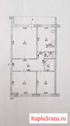 3-к квартира, 66 кв.м., 4/5 эт. Новый Рогачик - изображение 1