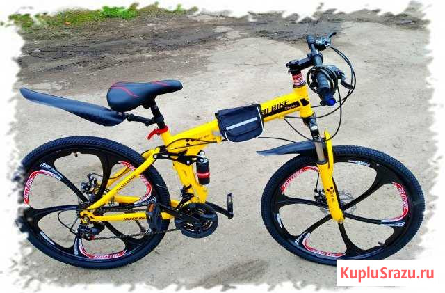 Велосипед Жёлтый Green Bike Складной Гарантия Сыктывкар - изображение 1