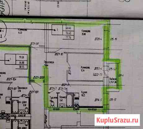 3-к квартира, 78 кв.м., 9/10 эт. Йошкар-Ола