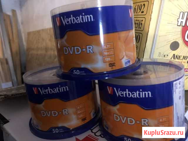 Verbatim Диски DVD-R Verbatim 16-x 4.7Gb (50 шт) Усинск - изображение 1