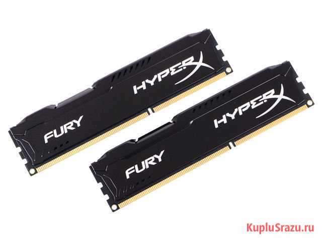 Оперативная память hyperX fury 8gb 2x4 1600mhz Новочебоксарск - изображение 1