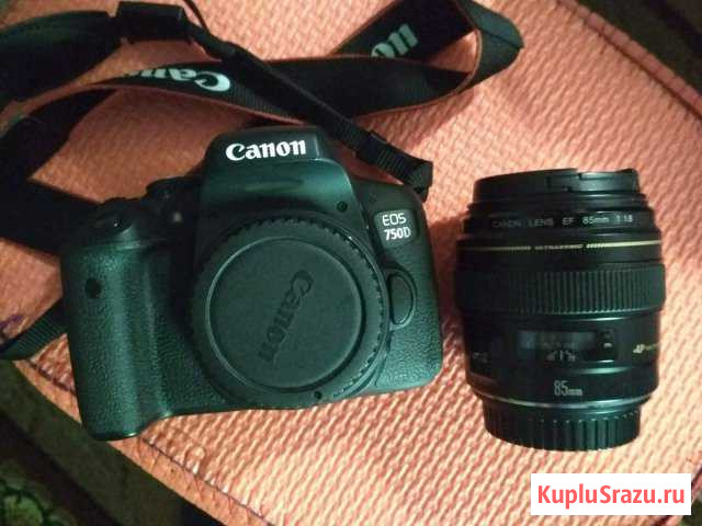 Фотоаппарат Canon 750 D + портретный объектив Ижевск - изображение 1