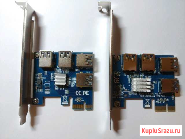 PCI-e расширитель на 4 райзера Чебоксары - изображение 1