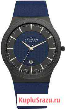 Мужские часы Skagen Leather Titanium (новые) Бронницы