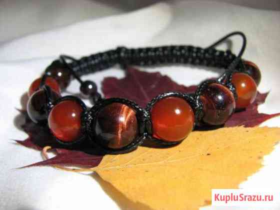 Браслет Шамбала с сердоликом и бычьим глазом Москва