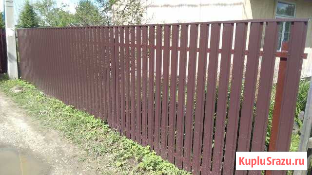 Установка забора из евроштакетника Вологда - изображение 1