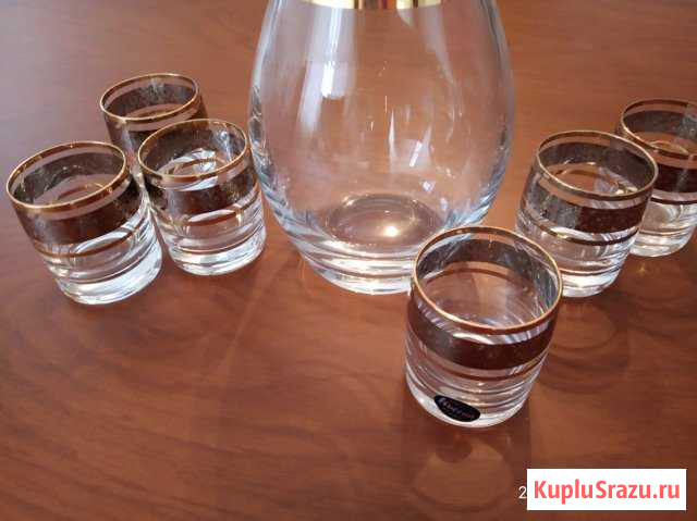 Графин с 6- ю рюмками, витринное хранение,без скол Буйнакск - изображение 1