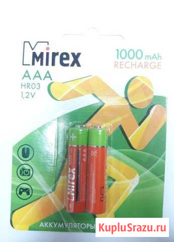 Аккумулятор Mirex aaа 1000mAH NiMh, блистер 2 Калининград - изображение 1