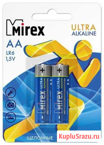 Батарейка Mirex ultra alkaline LR06/AA, блистер 2 Калининград - изображение 1