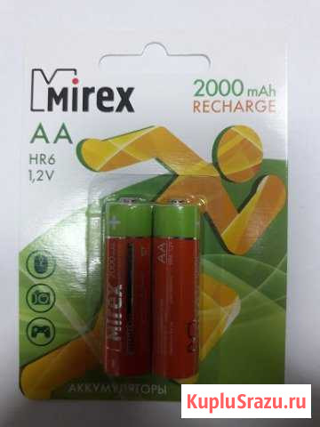 Аккумулятор Mirex AA 2000mAH NiMh, блистер 2 Калининград - изображение 1