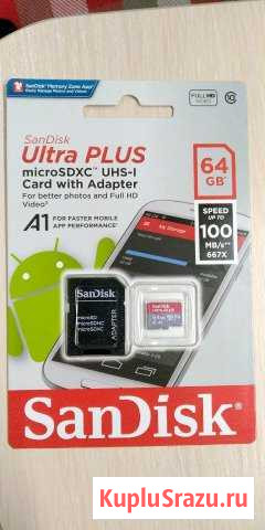 Sandisk microsd 64gb с пожизненной гарантией Киров - изображение 1