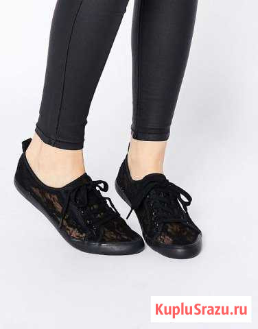 Кружевные кеды на шнуровке ASOS, р. 39-40 Феодосия - изображение 1