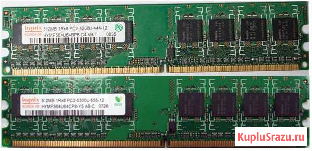 DDR2 512 Мб. 3 шт. одинаковых Самара - изображение 1