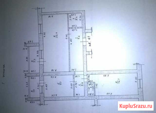 2-к квартира, 61.2 кв.м., 1/5 эт. Строитель - изображение 1