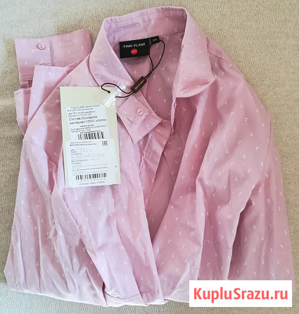 Блузка-рубашка женская Finn Flare новая (с этикеткой), р-XL Новосибирск - изображение 1
