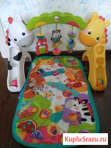 Детский развивающий центр с ковриком Fisher price Саки - изображение 1
