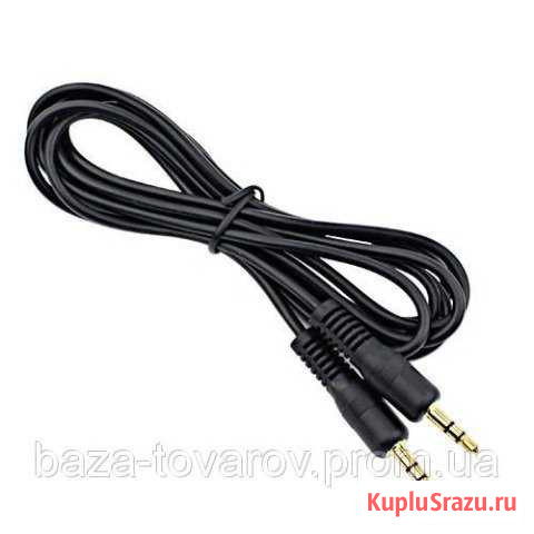 Аудио кабель AUX, 3.5 mm jack, 1 м, папа-папа Улан-Удэ - изображение 1